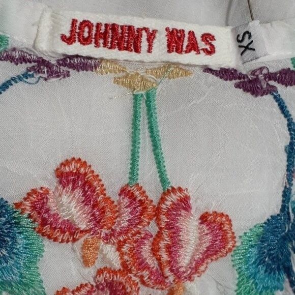 Johnny Was Selena Poncho Embroidered Peasant Top Tunic Blouse Oversized XS - Picture 10 of 11